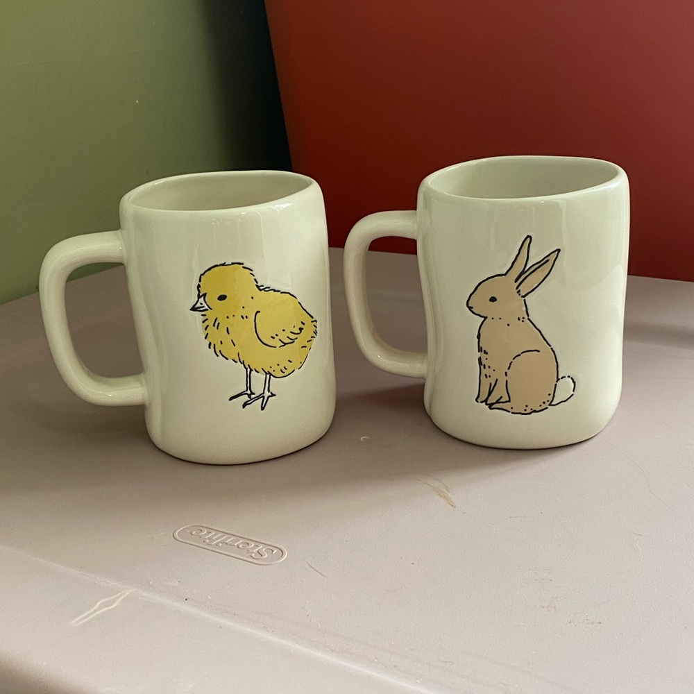 Easter Rae Dunn mugs double sided